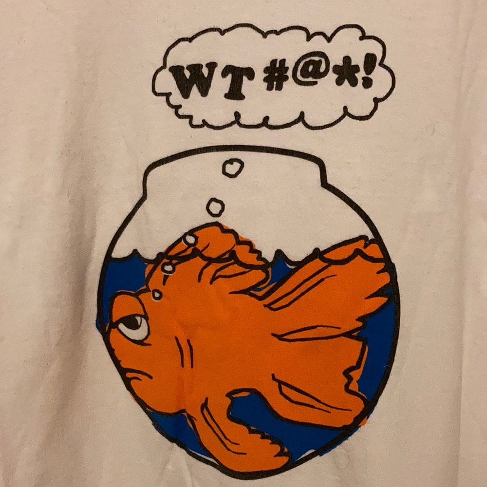 WTF Funny Fish T-Shirt Mens XL